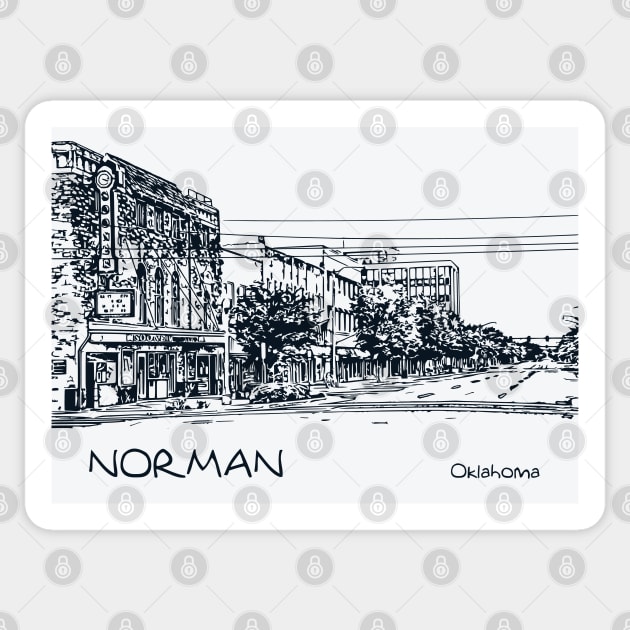 Norman Oklahoma Sticker by Lakeric